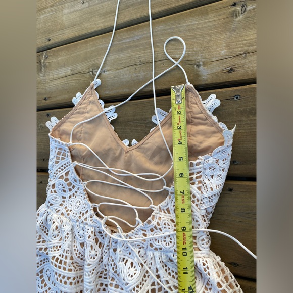 Two Sisters Womens Teens Annabelle Midi Dress Size 8 White Lace Party Evening - Picture 9 of 9